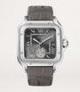 Cartier Rhodium-Plated Santos de Cartier Dual Time Watch 40.2mm