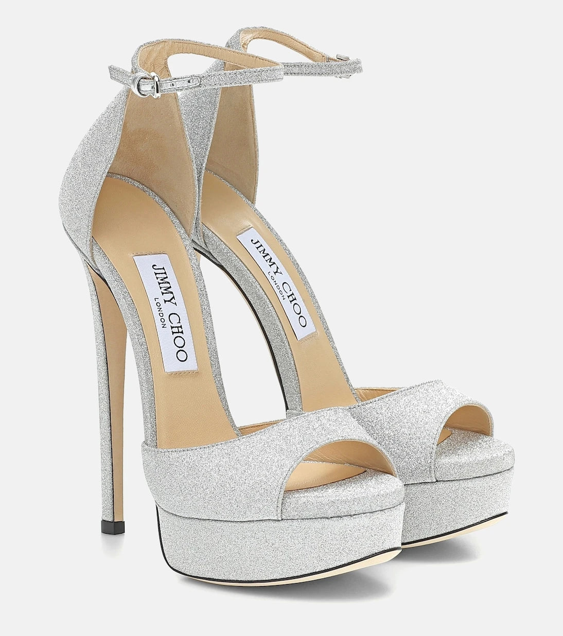 Jimmy Choo - صندل ماكس 150 بالترتر اللامع
