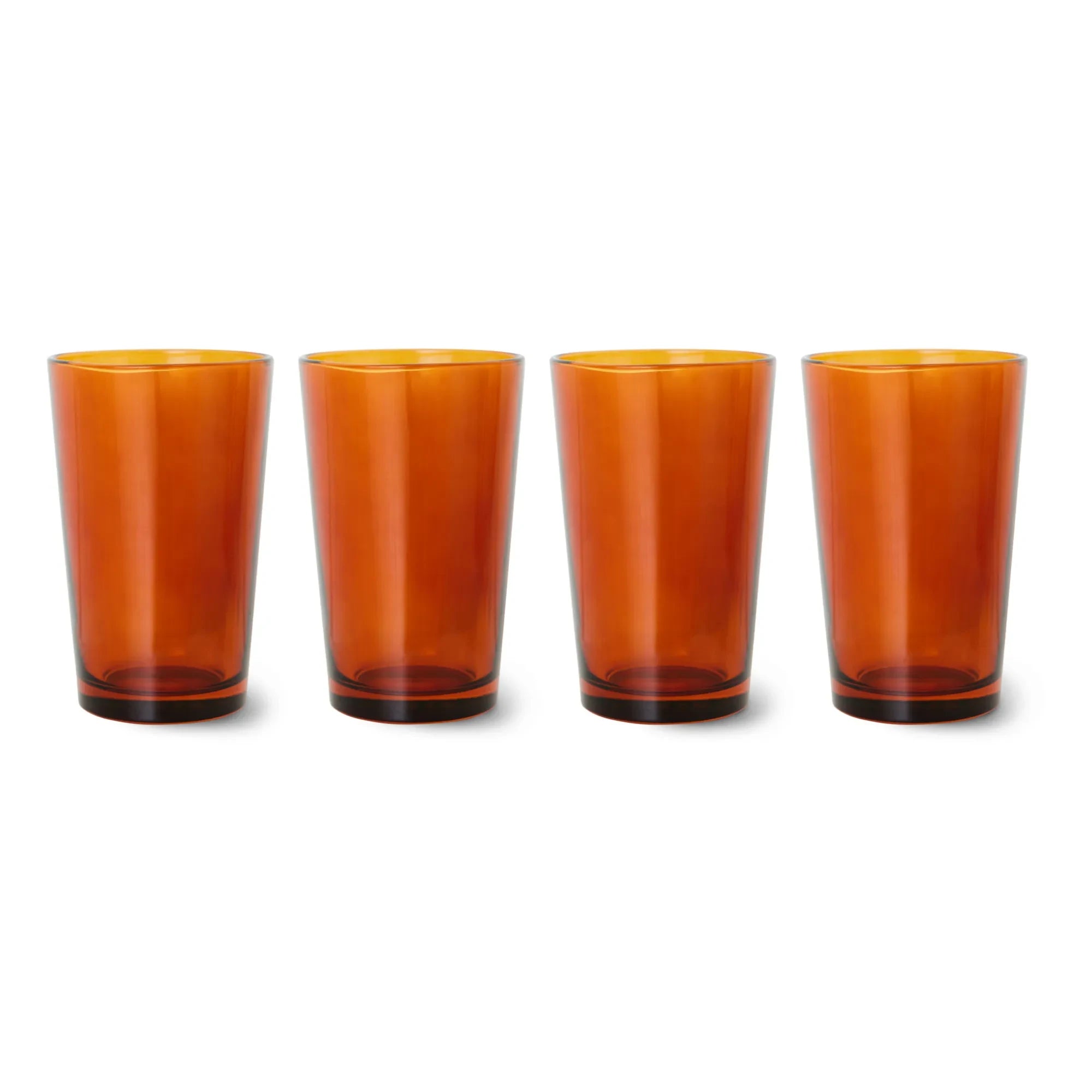 HKliving - 70s Cups - Set of 4 | Amber