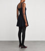 Sandro Paris Blue Rib-Knit Mini Dress