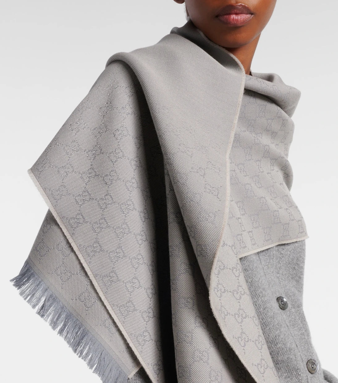 Gucci - GG jacquard wool scarf