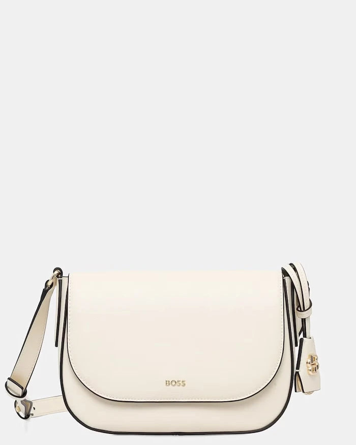 BOSS чанта crossbody дамска от кожа NUMAH Saddle
