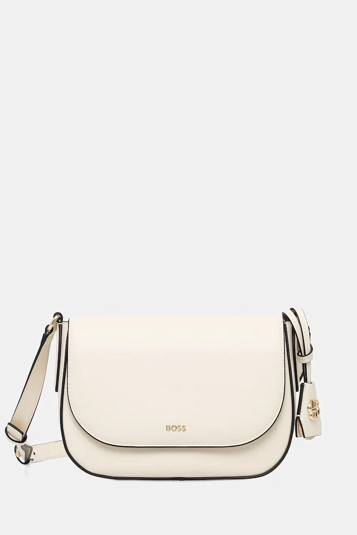 BOSS чанта crossbody дамска от кожа NUMAH Saddle