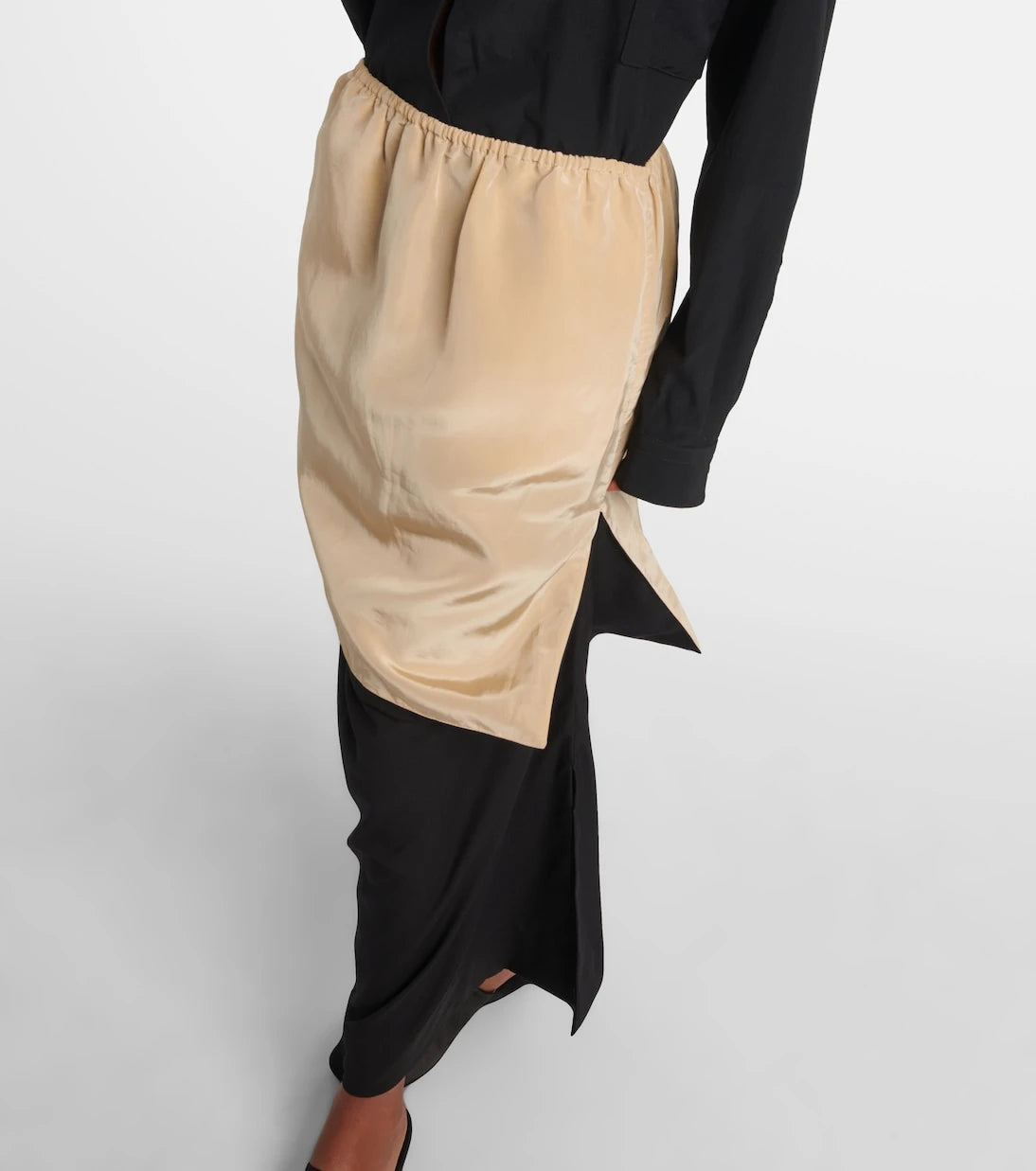 Calvin Klein Collection - Tyler layered wool and silk maxi skirt