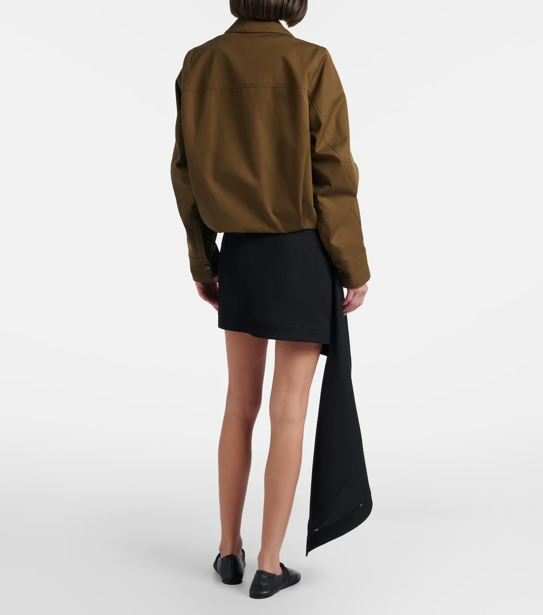 Loewe - Draped wool miniskirt