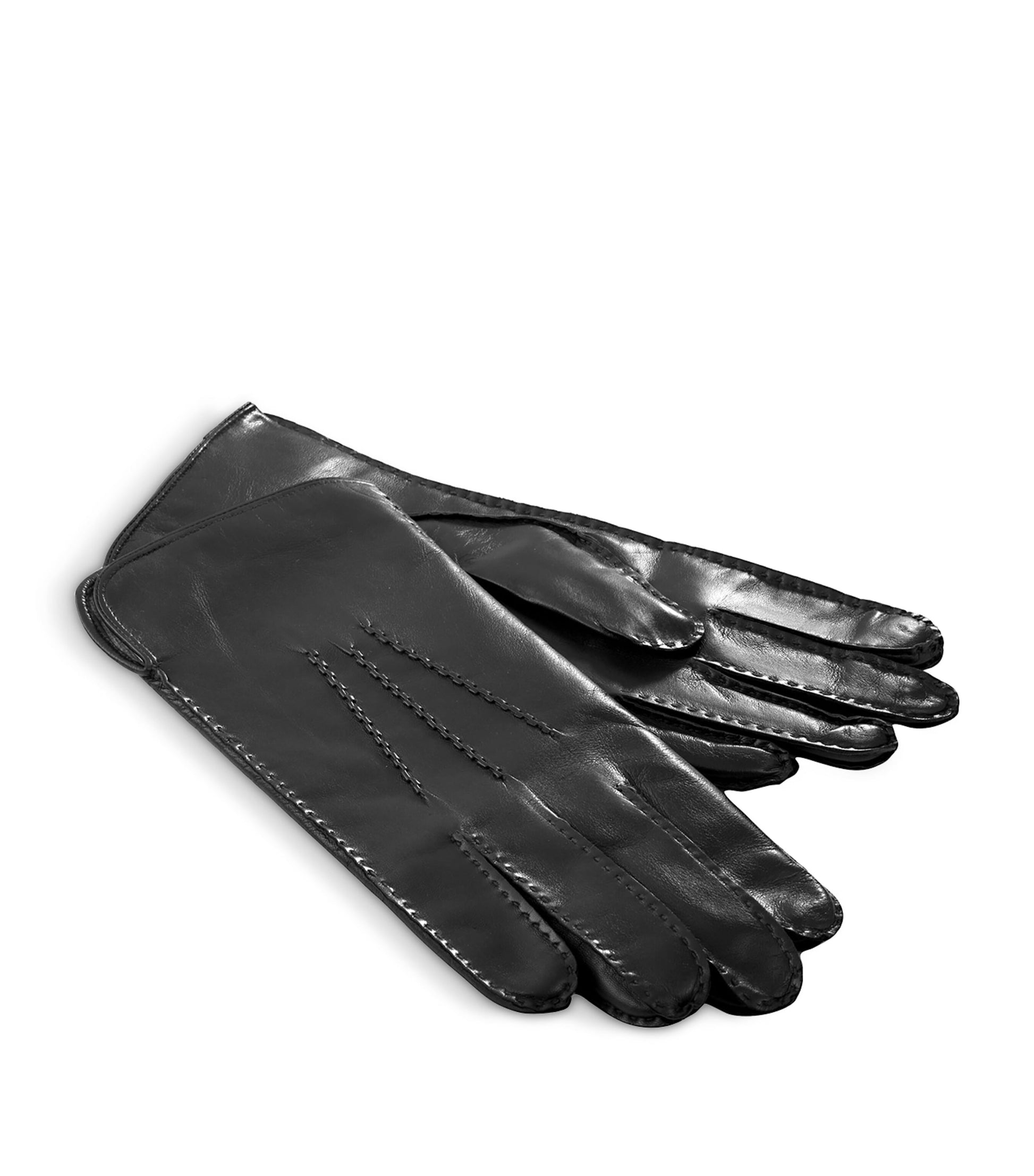 Men's Wool-Cashmere Lined Leather Gloves (Large)