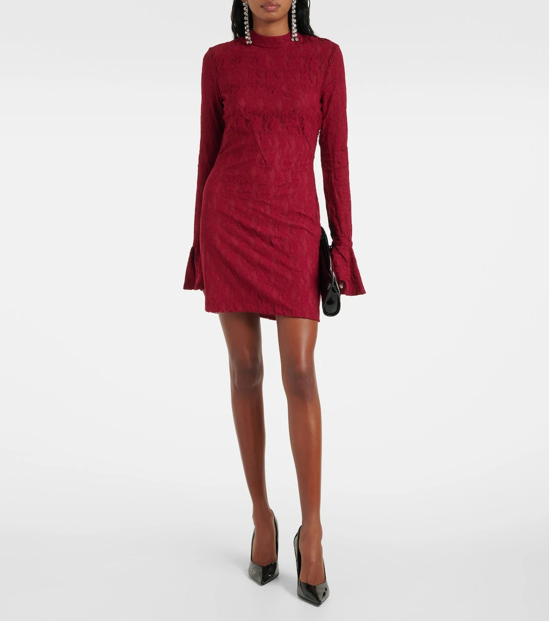 Rotate - Open-back lace minidress