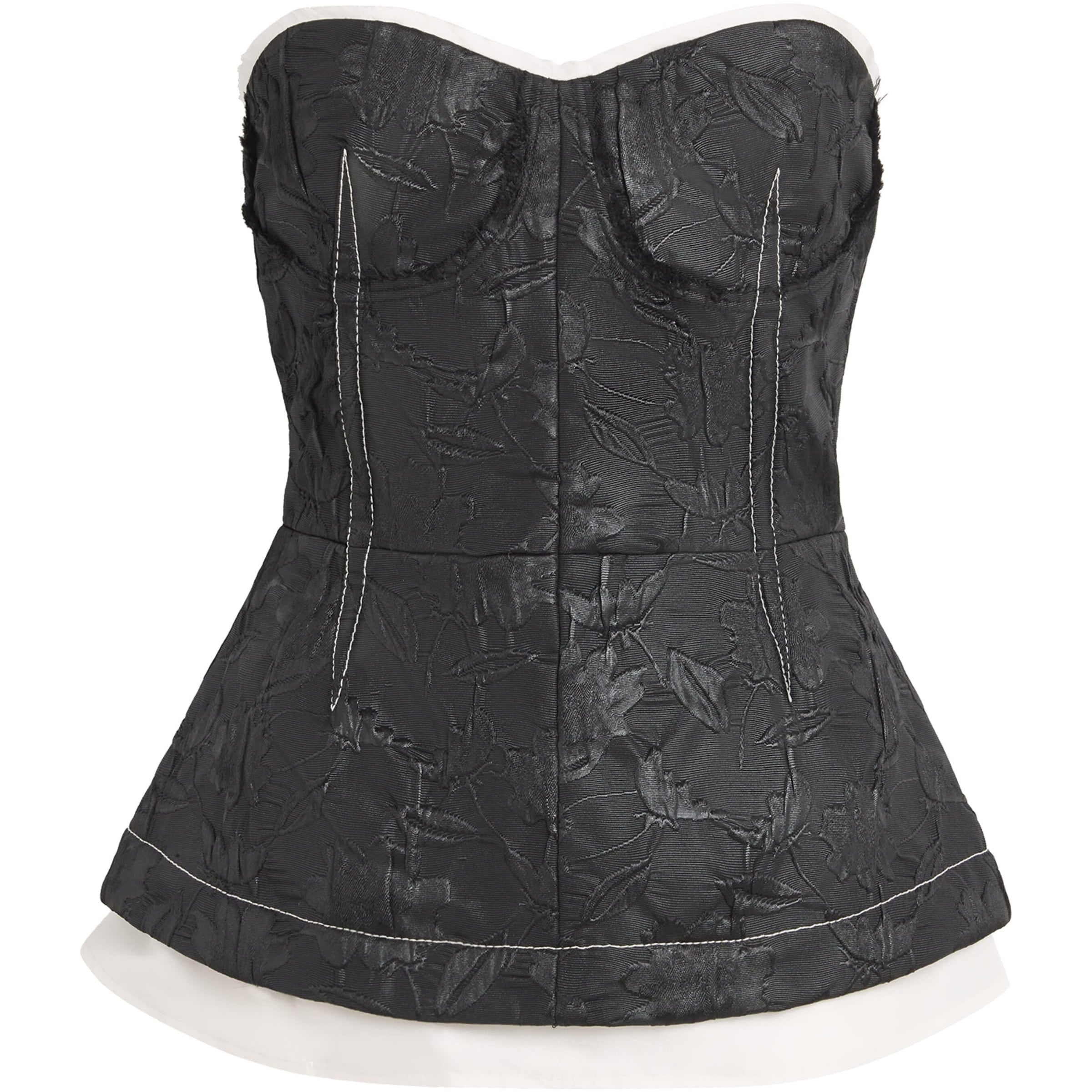 Simkhai Black Zander Bustier Top