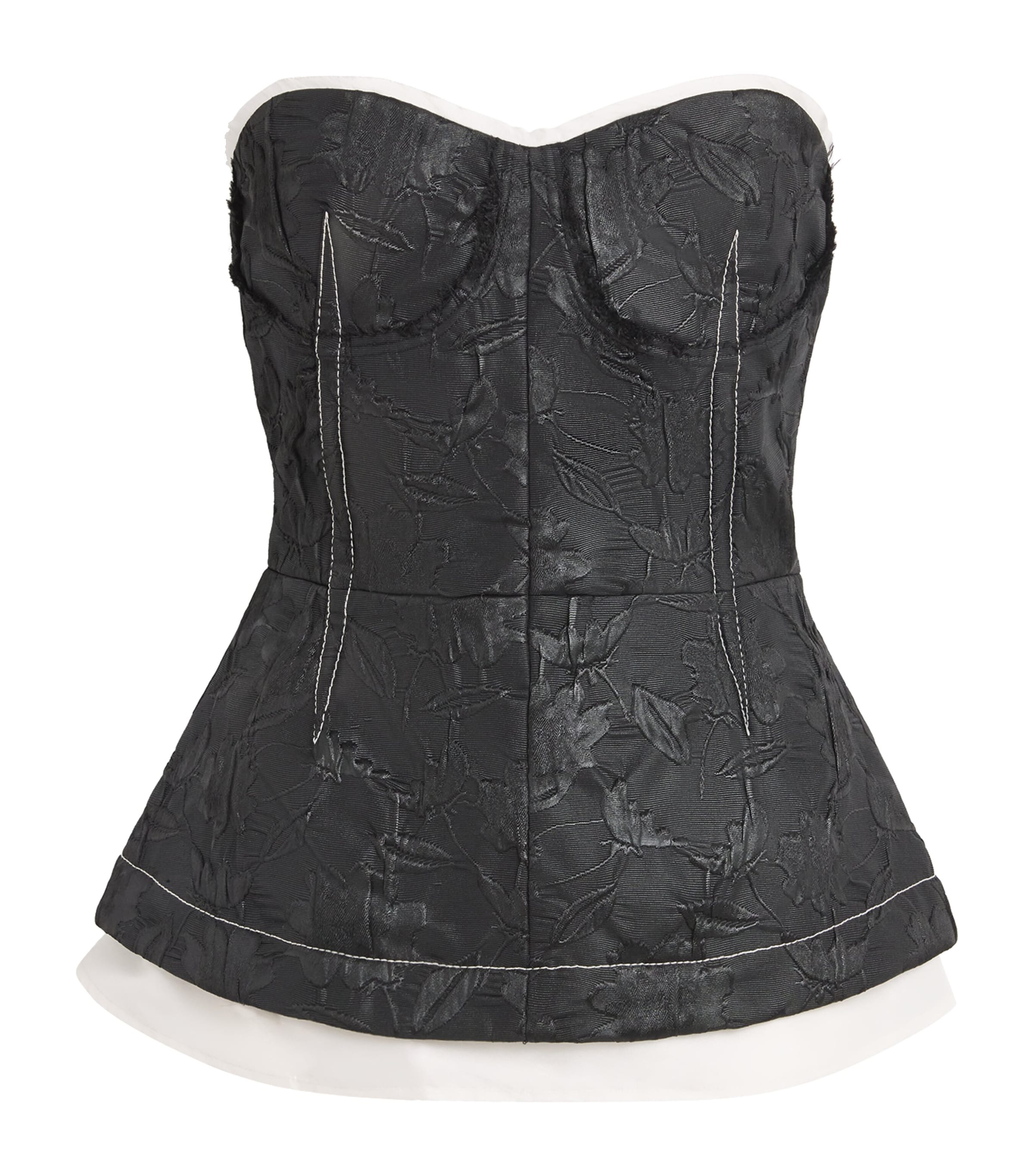 Simkhai Black Zander Bustier Top