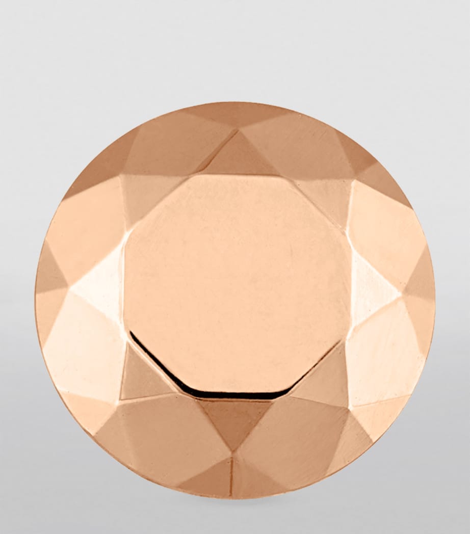 Faceted Round Threaded Stud Earring