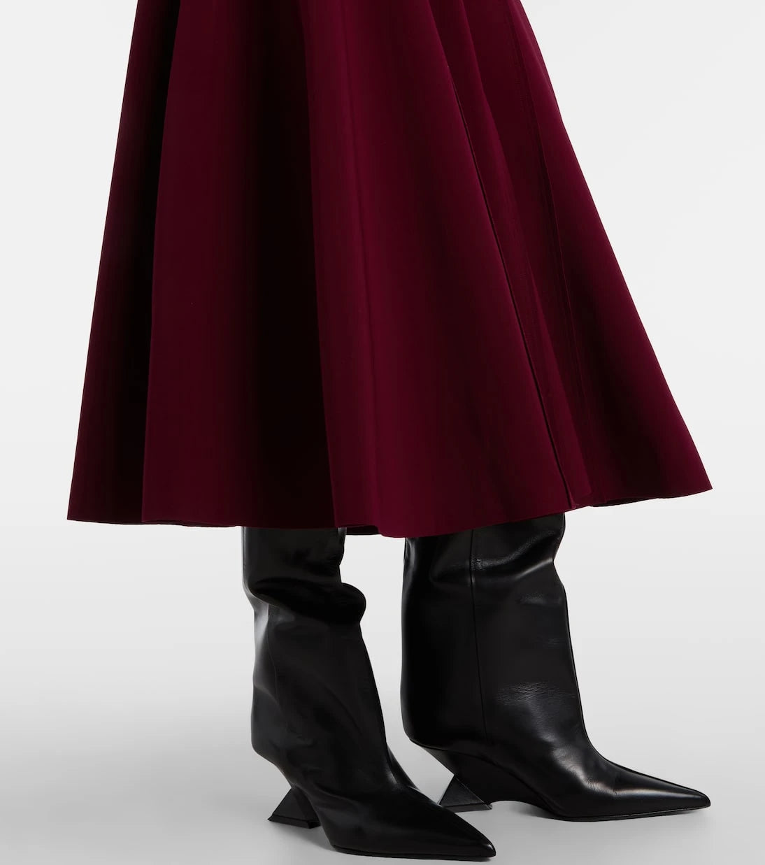 Norma Kamali - High-rise midi skirt