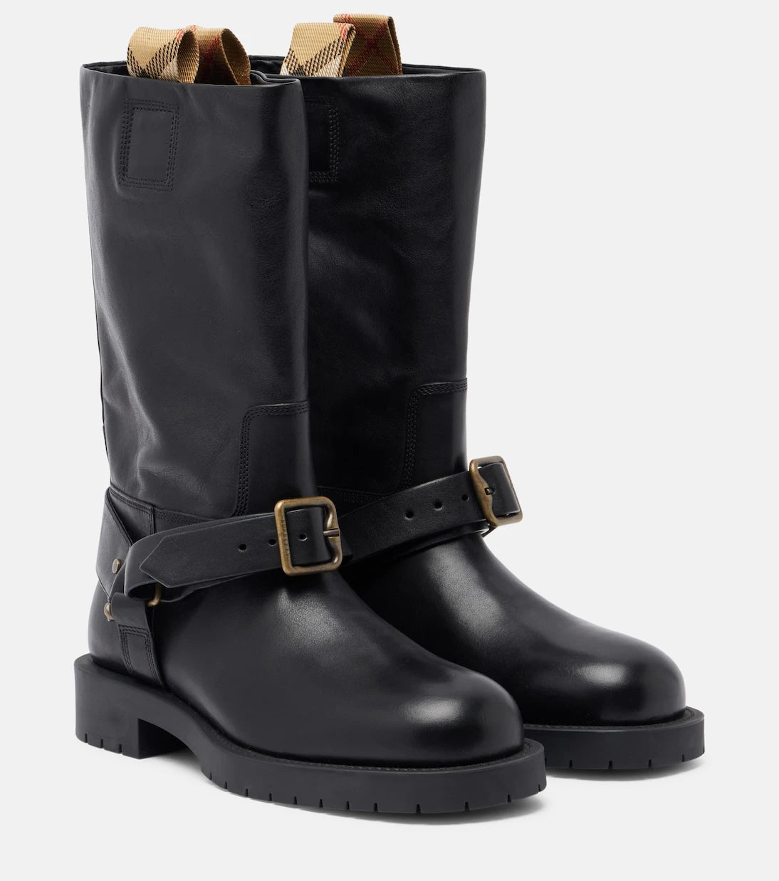 Burberry - Soft Saddle leather mid-calf boots