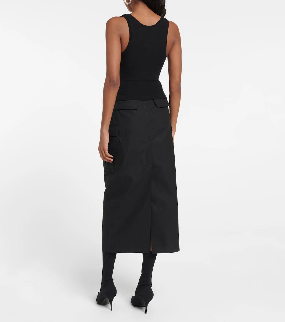 Wardrobe.NYC - توب تانك من مزيج القطن المحبوك والمضلع