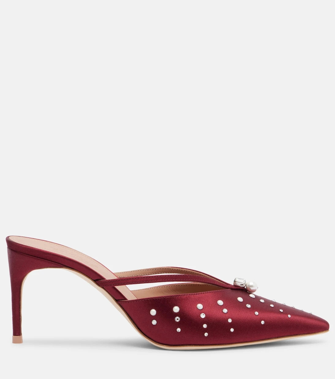 Malone Souliers - Marisa 70 embellished satin mules