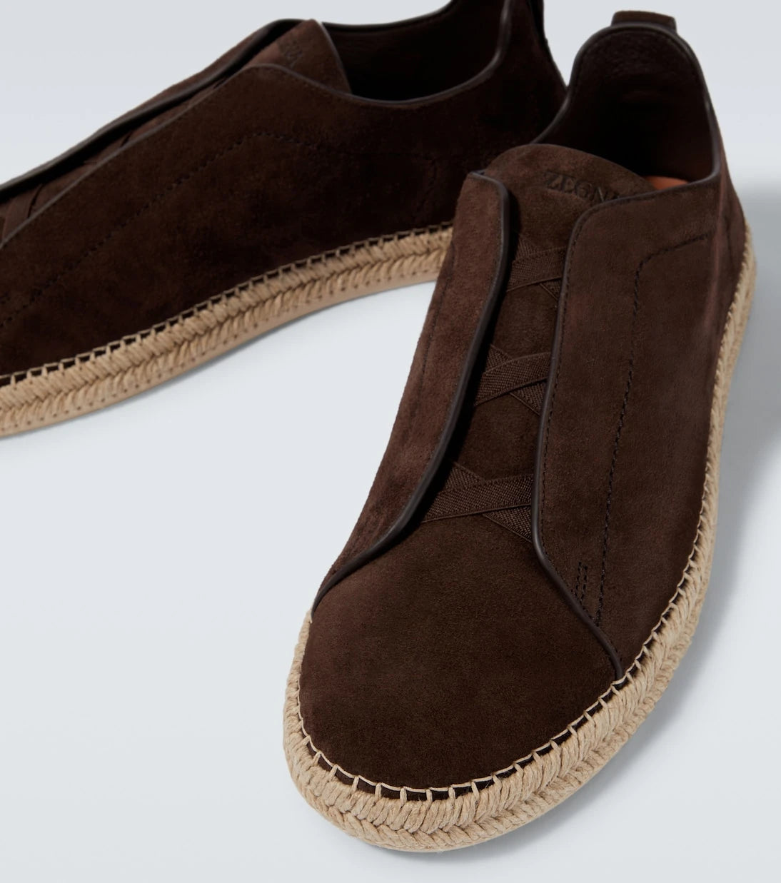 Zegna - Triple Stitch suede espadrilles