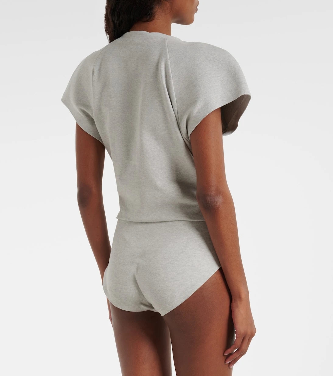 Norma Kamali - Bomber cotton-blend bodysuit