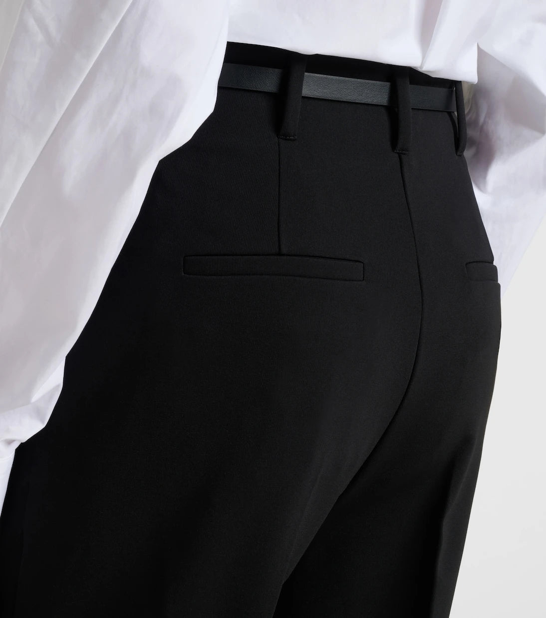 Sportmax - Belted crêpe straight pants