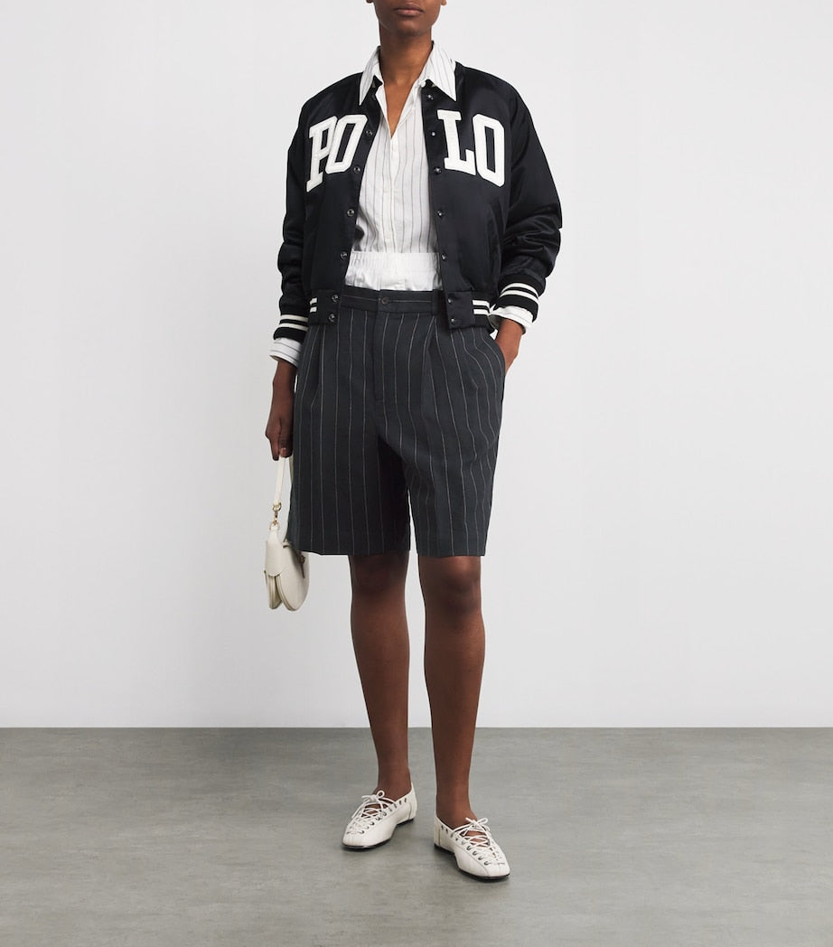 Polo Ralph Lauren Multi Hemp Pinstripe Bermuda Shorts