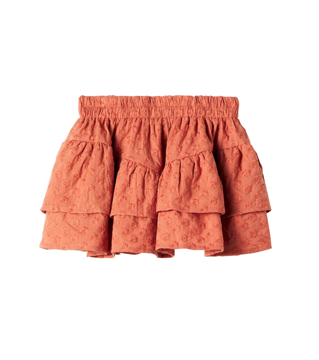 Rylee + Cru - Embroidered tiered cotton skirt