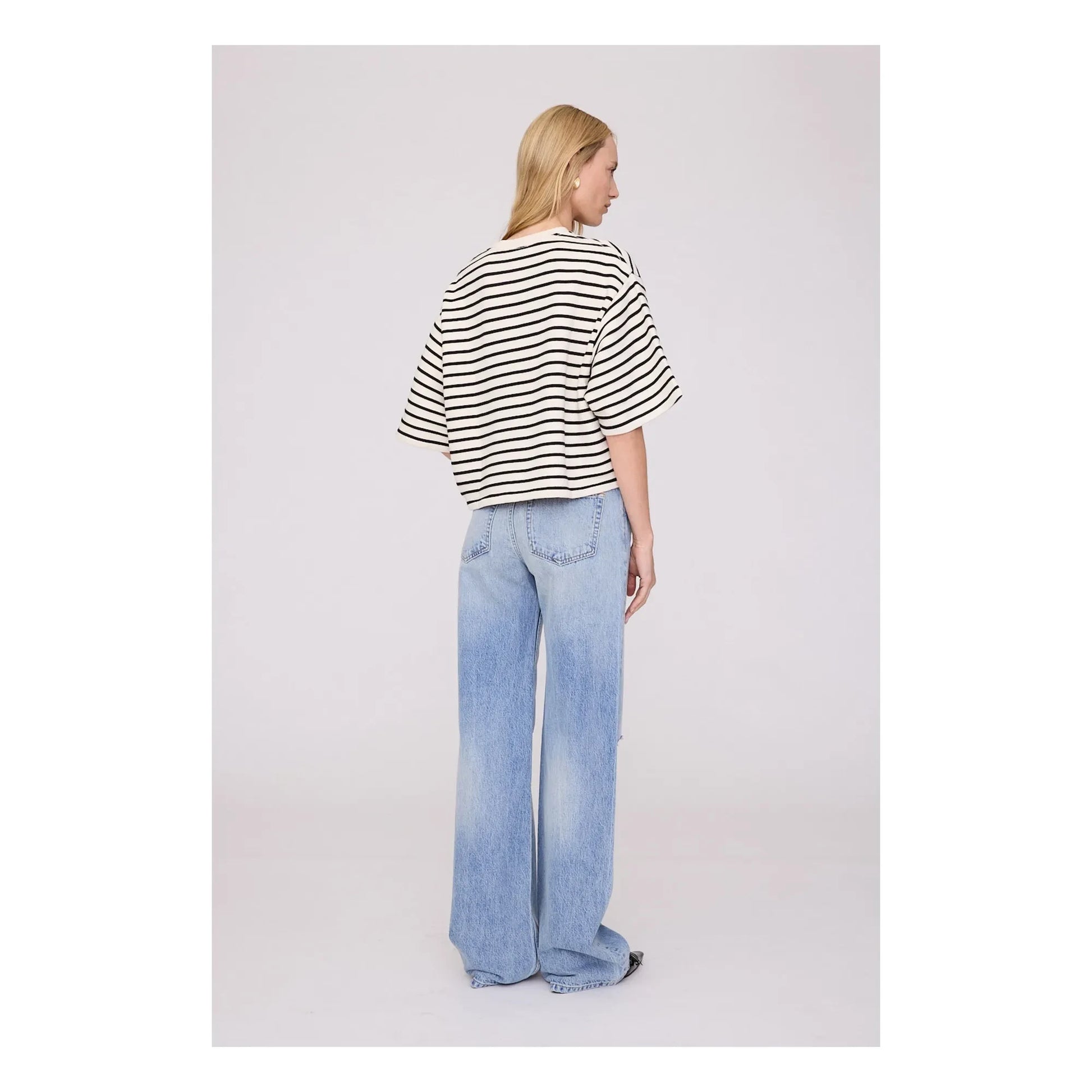 Anine Bing - Myers Stripes Top | Black