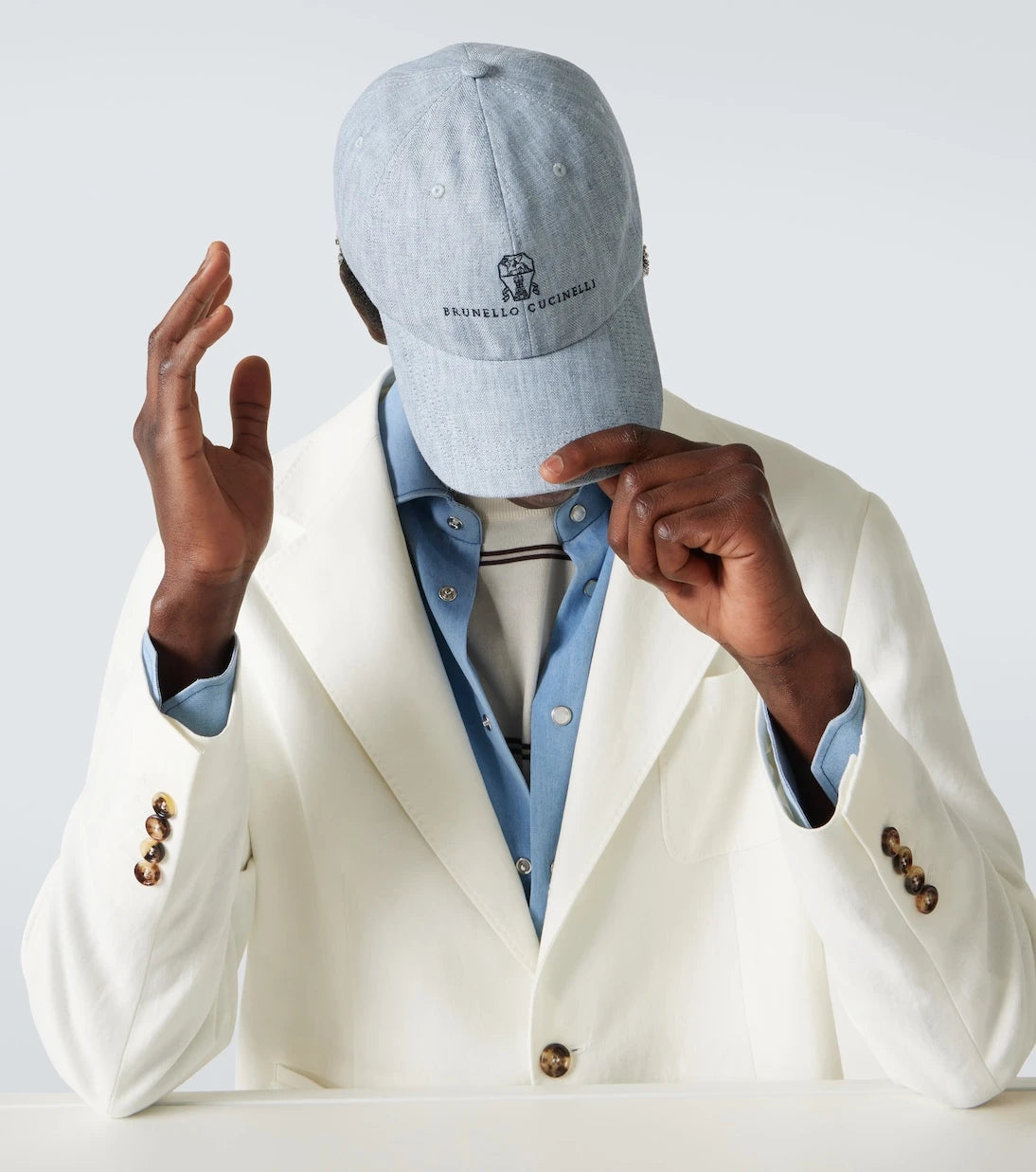 Brunello Cucinelli - Logo linen baseball cap
