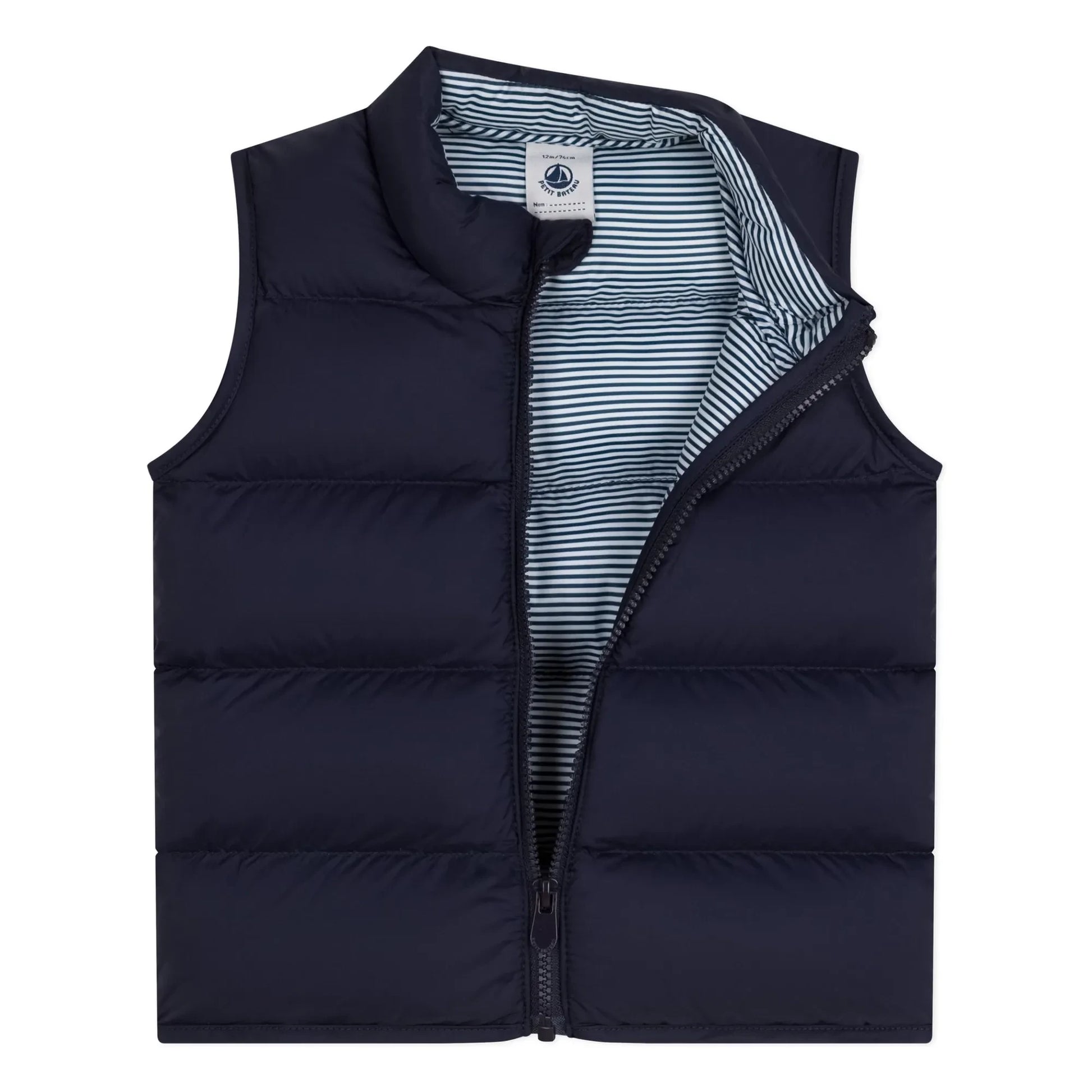 Petit Bateau - Baby Sleeveless Down Jacket | Navy blue