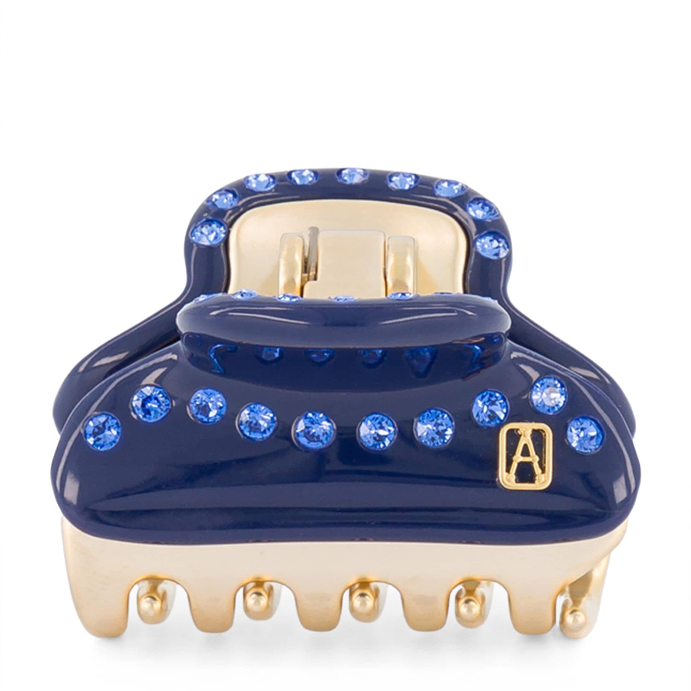 Gold-Plated Crystal-Embellished Claw Hair Clip