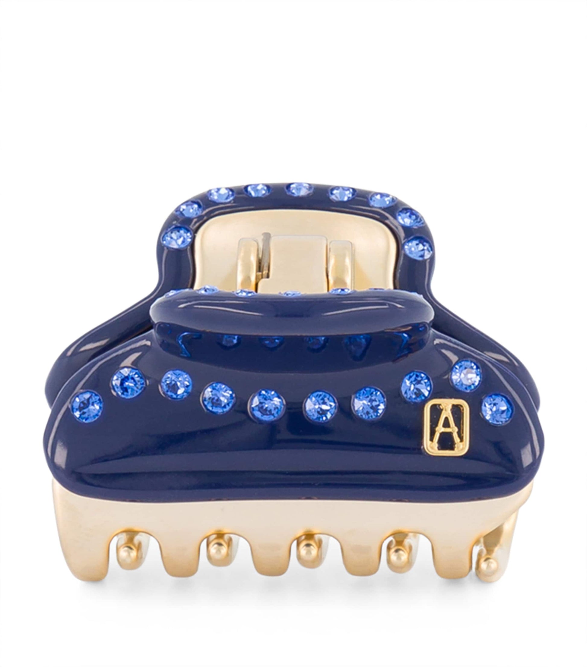 Gold-Plated Crystal-Embellished Claw Hair Clip