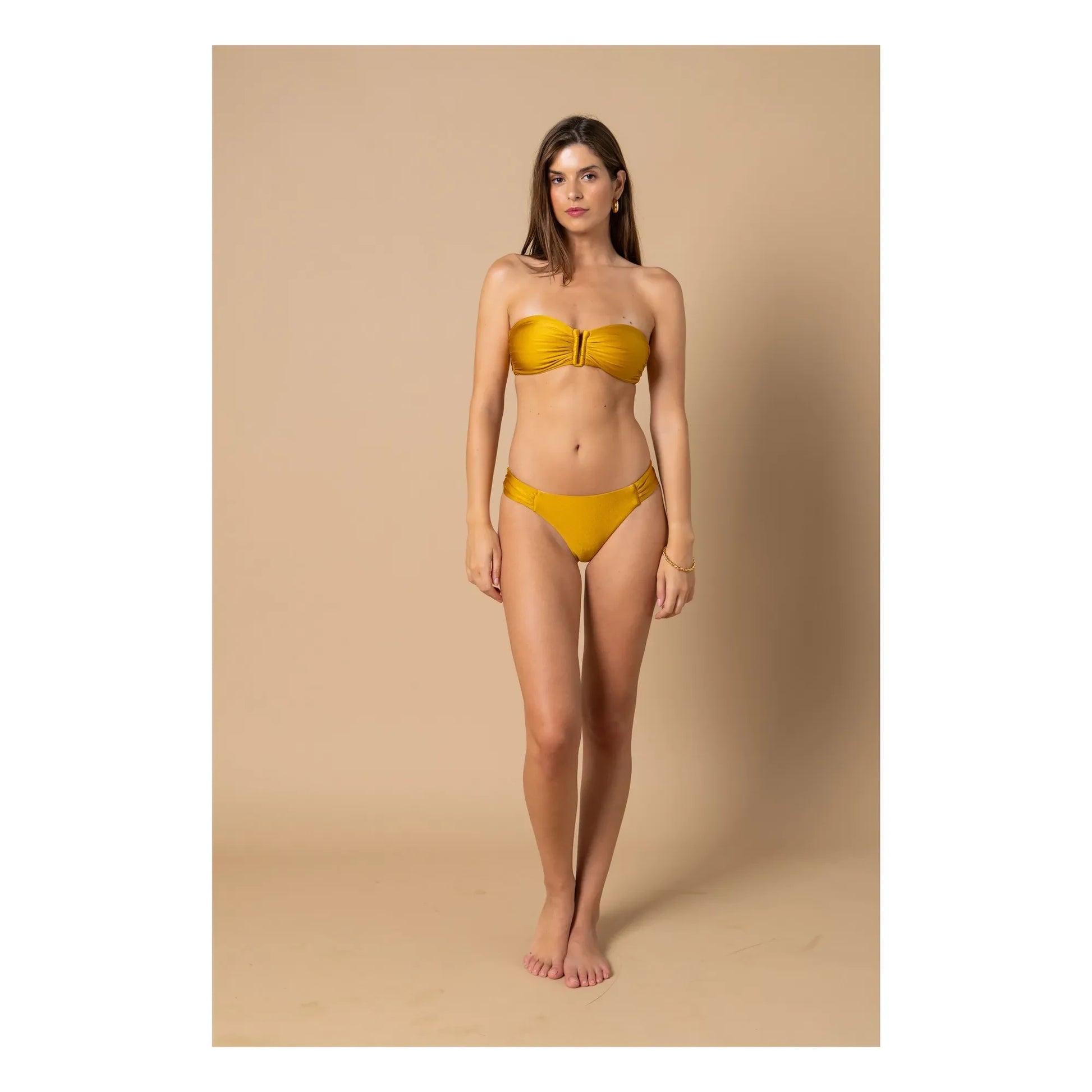 Alma Deia - Lena Low Cut Swimsuit Brief | Gold