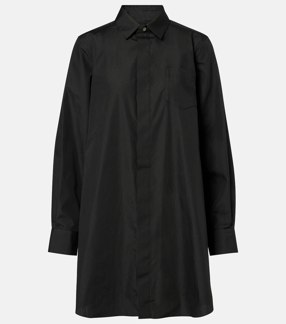Sacai - فستان قميص بوبلين