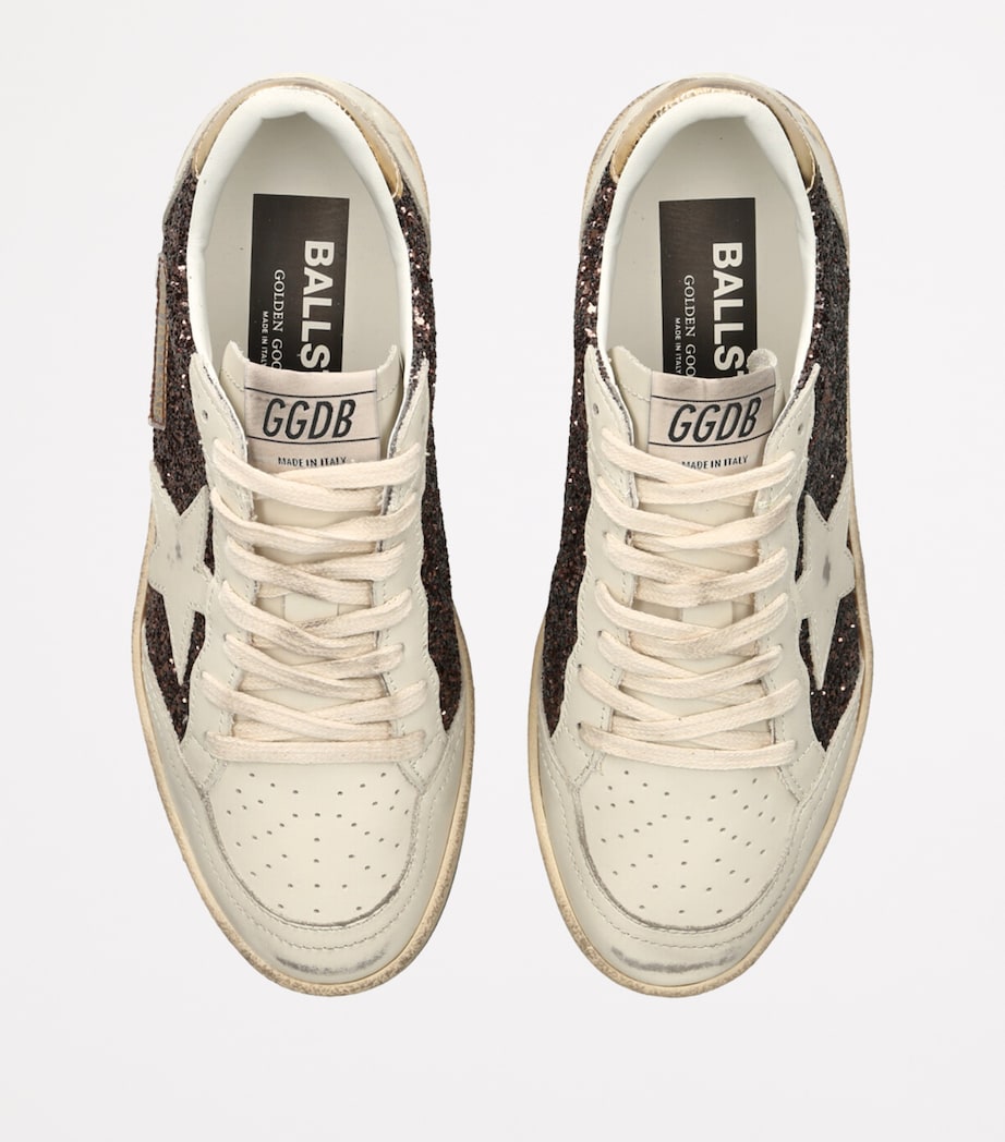 Golden Goose White Glitter Ball Star Sneakers