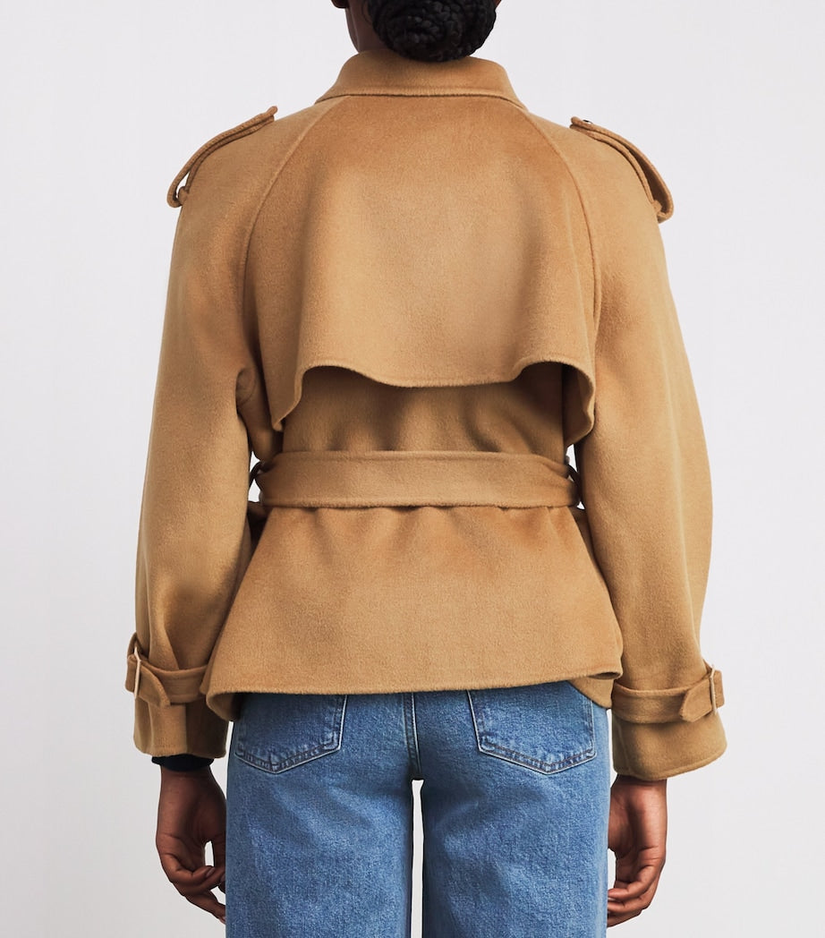 Maje Brown Wool-Blend Coat