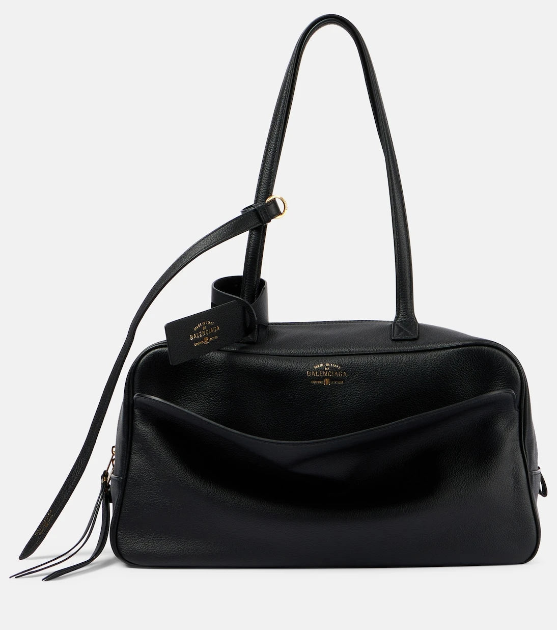 Balenciaga - حقيبة بولينج Carrie Medium من الجلد