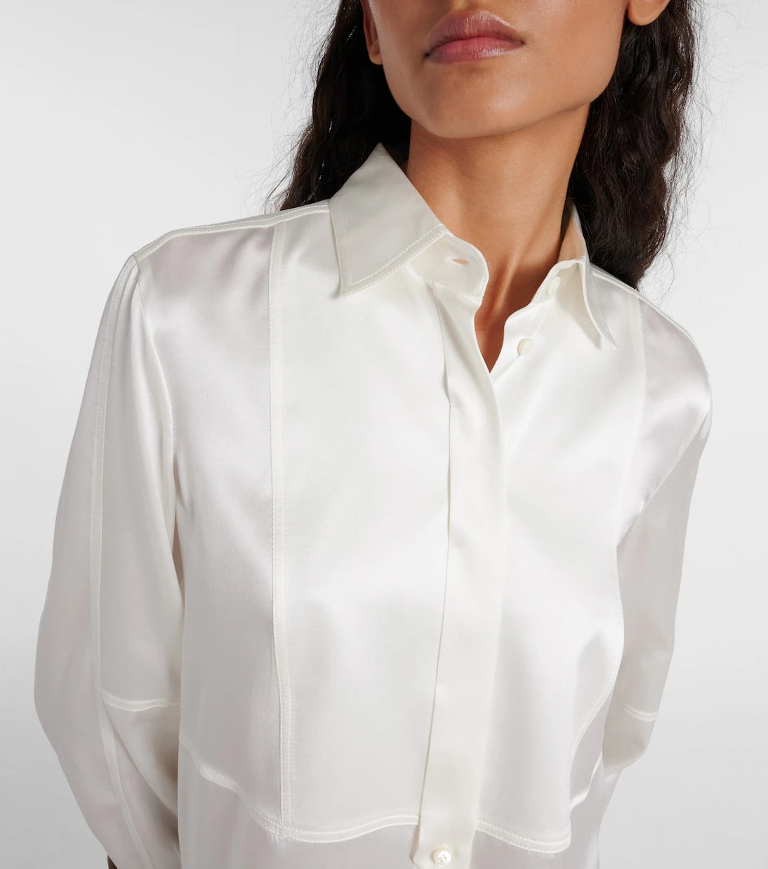 Brunello Cucinelli - Silk-blend satin blouse