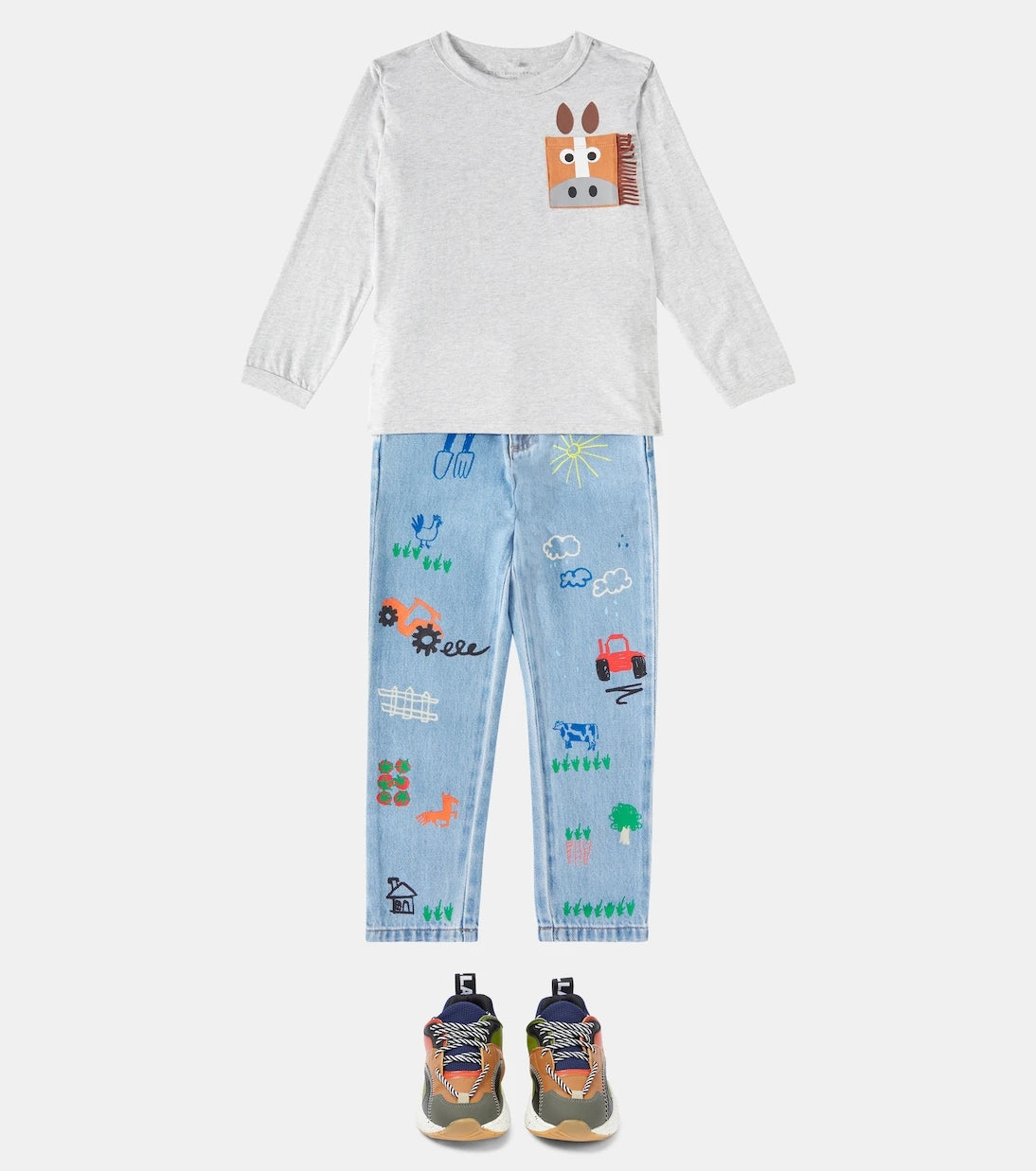Stella McCartney Kids - بنطال جينز مطبوع