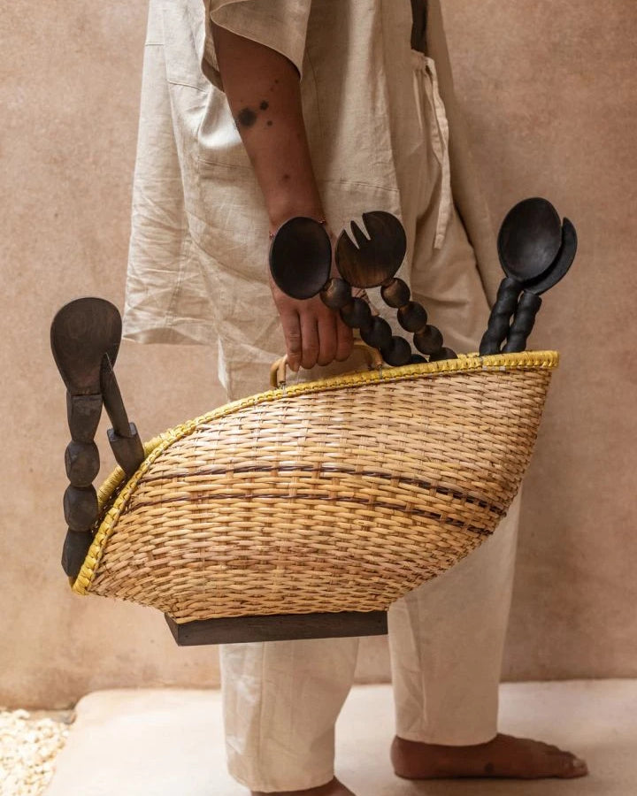 Woodmata - Teak wood salad servers | Teak