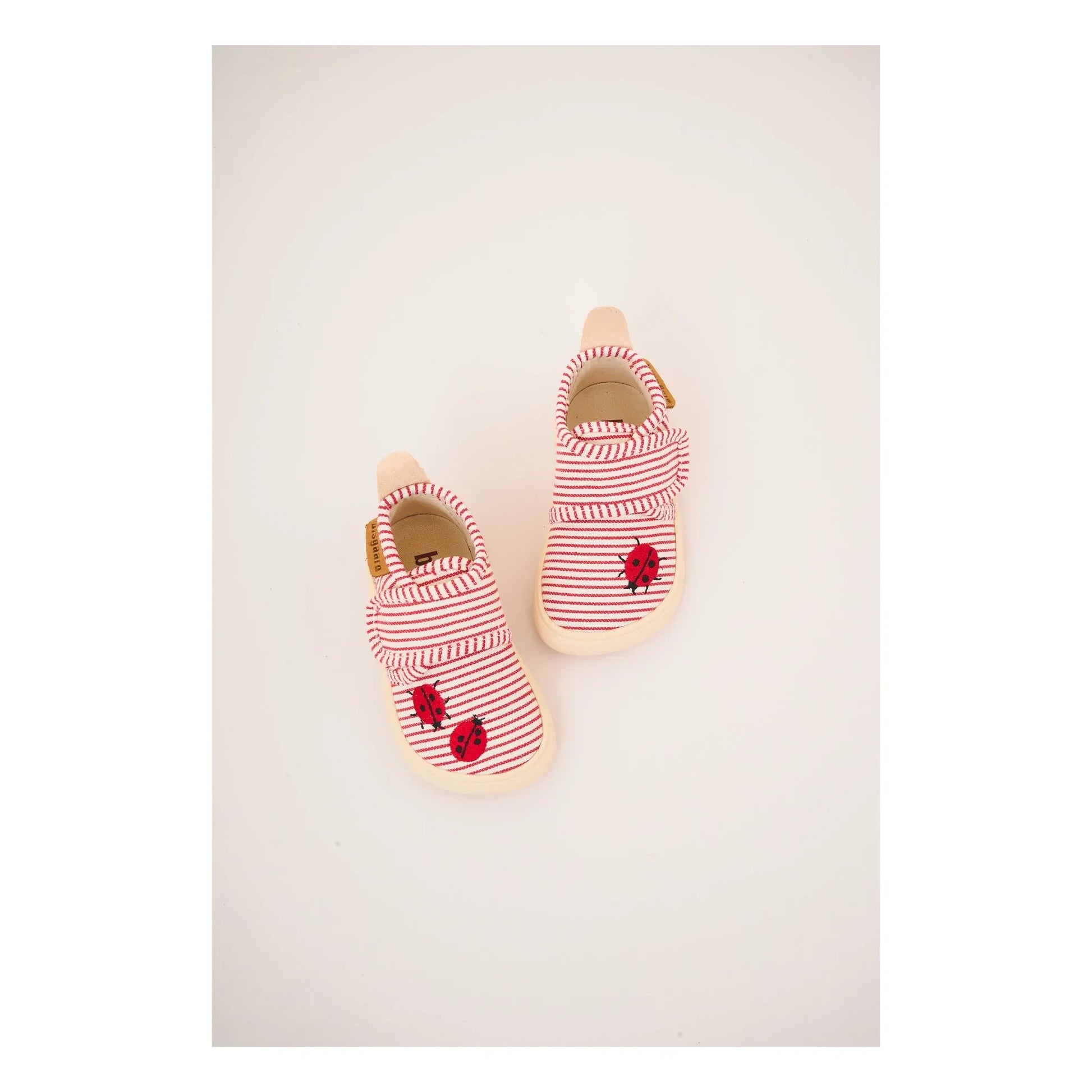 bisgaard - Ladybug Striped Scratch Slippers | Red