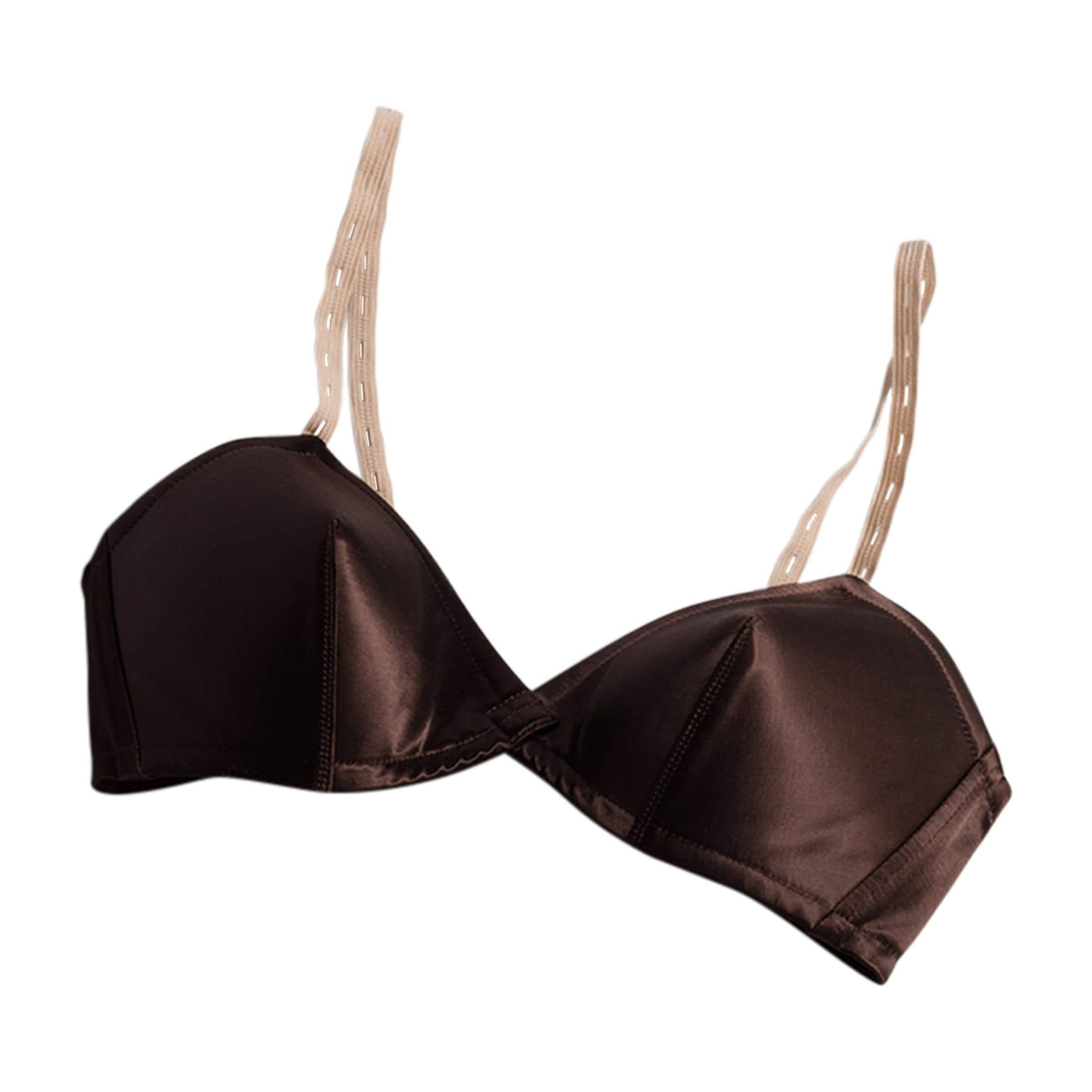 Brown Satin Bra