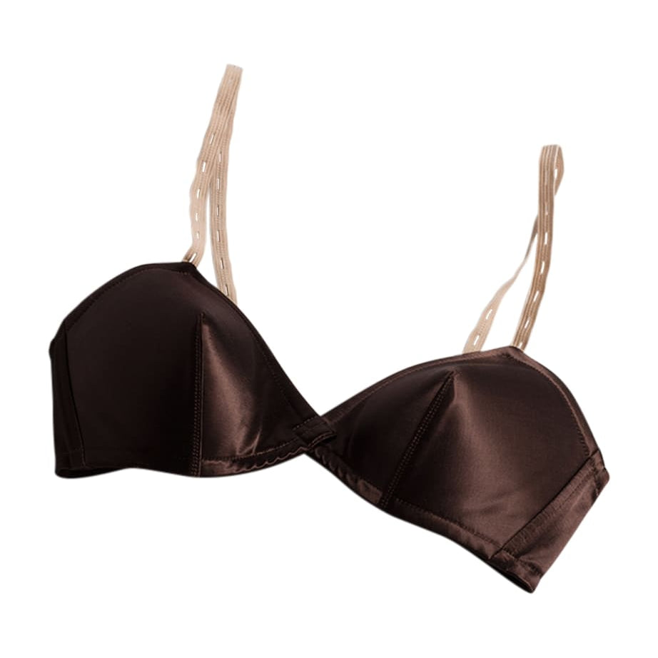 Brown Satin Bra