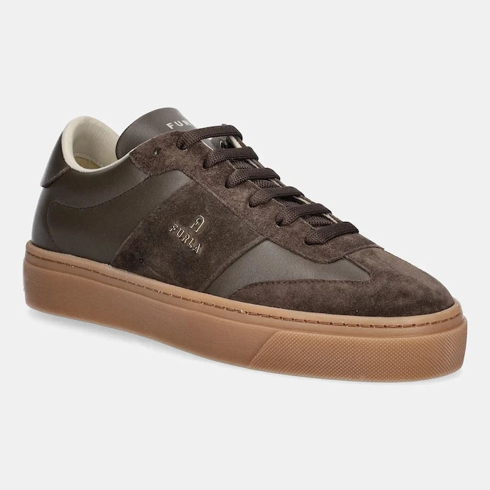 Кожени маратонки Furla Enjoy Lace-Up Sneaker