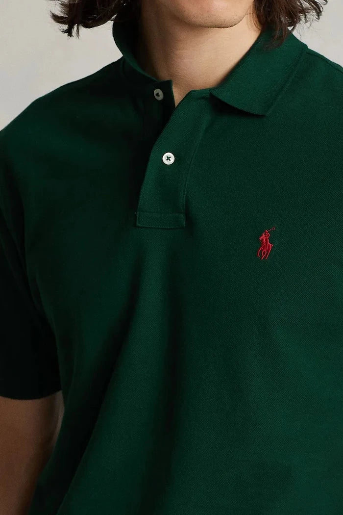 Памучна тениска с яка Polo Ralph Lauren