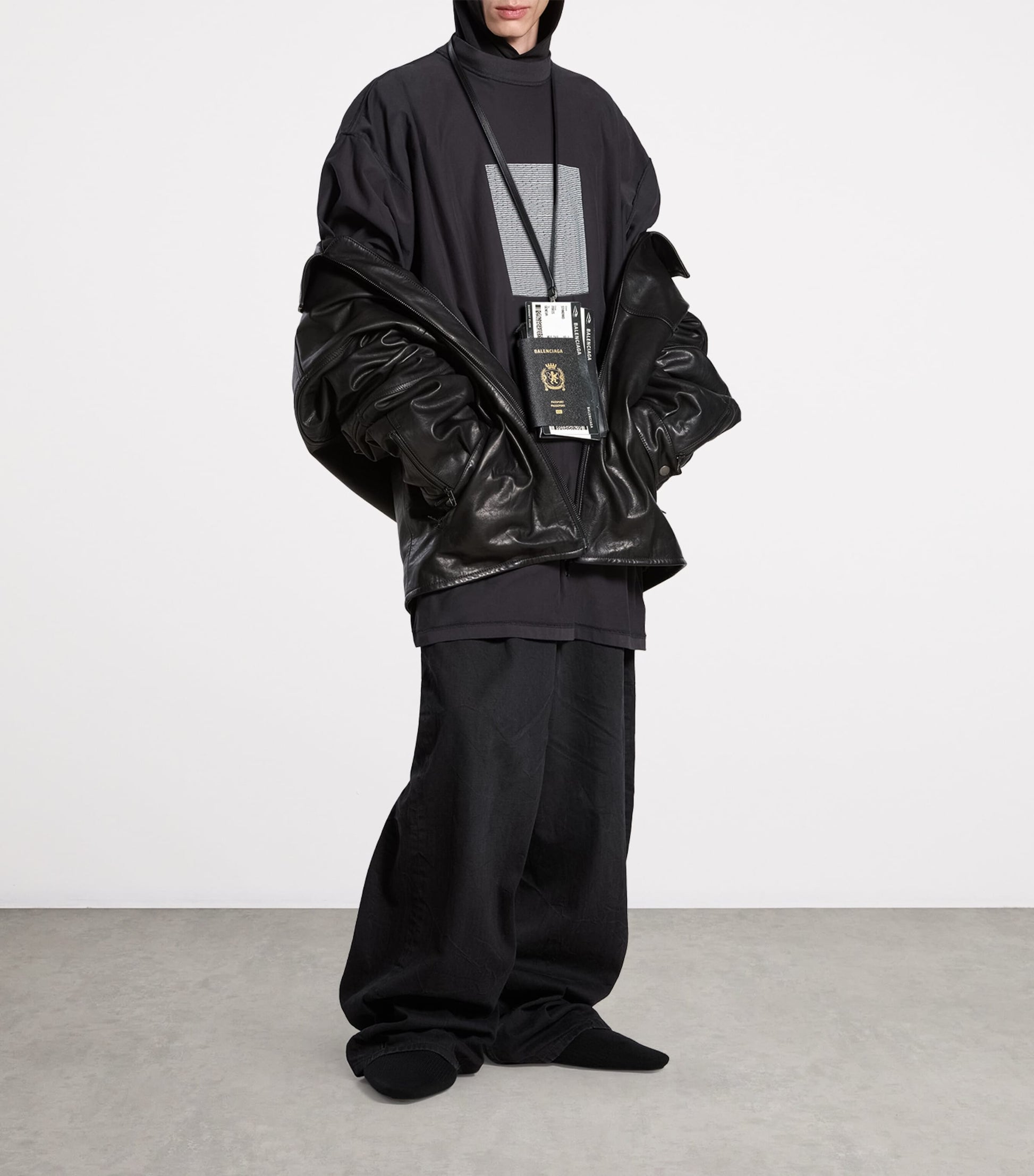 Balenciaga Calfskin Passport Phone Holder