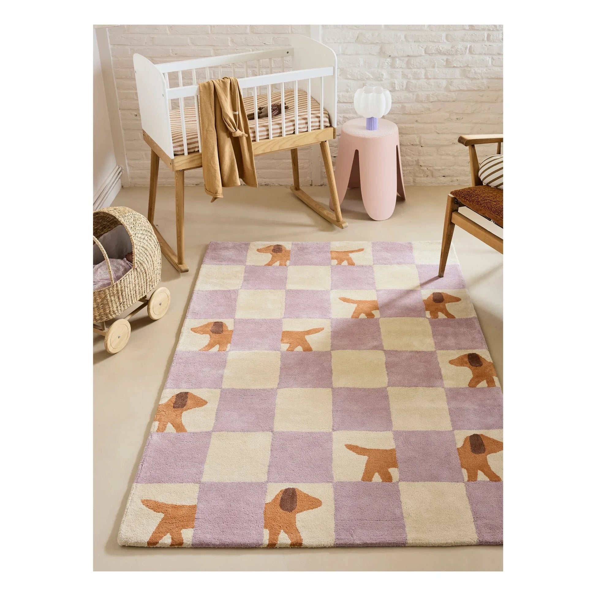Bleuu-studio - Walter Damier rug | Lilac