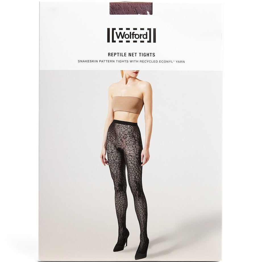 Burgundy Net Reptile Tights