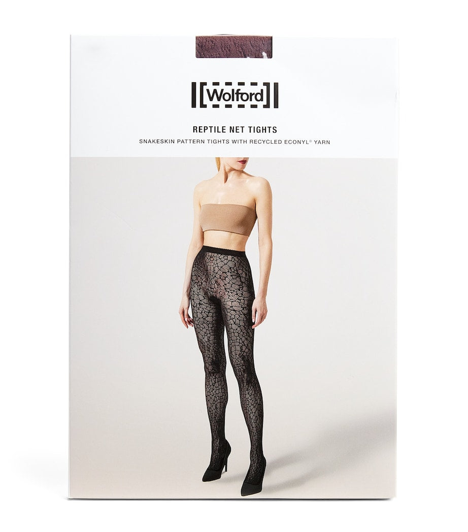 Burgundy Net Reptile Tights