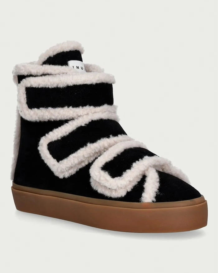 Inuikii Shearling Velcro High süet kadın spor ayakkabı