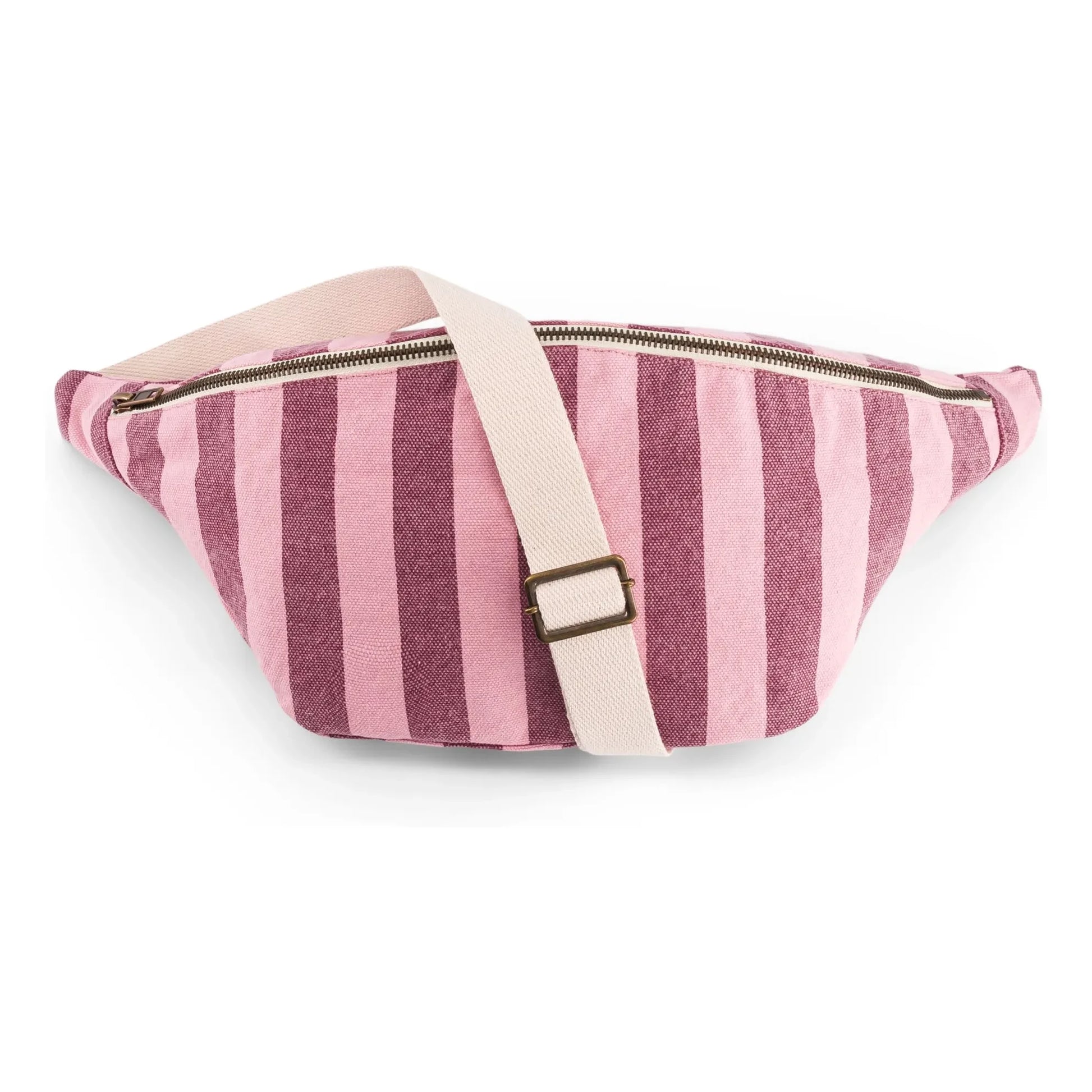 Rose in April - Striped fanny pack | Pink