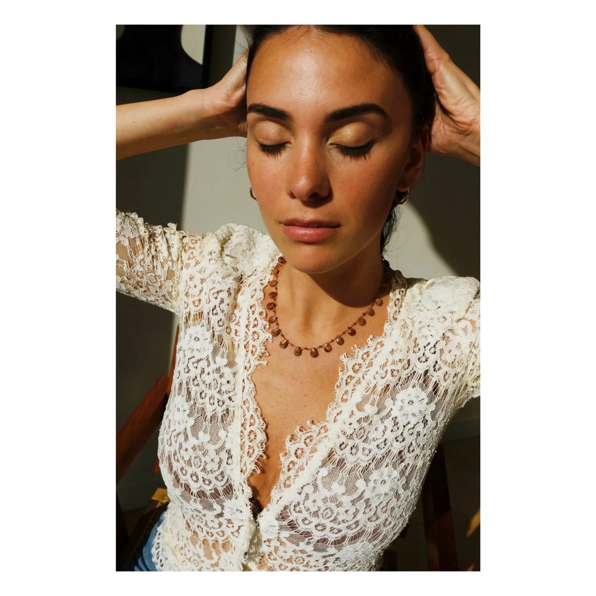 Ivarene - Harper Drops &amp; Beads necklace | Red Jasper