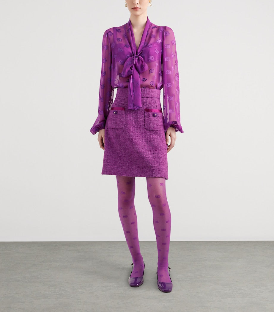 Dolce & Gabbana Multi Tweed Mini Skirt