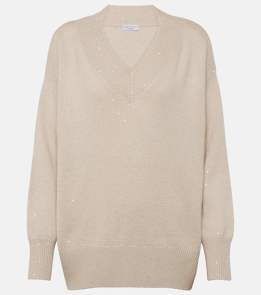 Brunello Cucinelli - Embellished cashmere and silk sweater